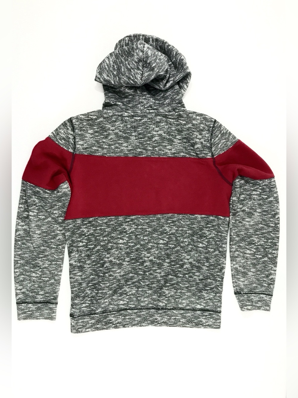 Vintage Y2K Hollister Hoodie Men’s L Grey Red Colourblock Pacific Merchants Tag - Picture 4 of 13